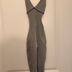 Gray Knit Jumpsuit
